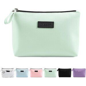 Cosmetic Bags for Women Small Makeup Bag for Purse Pu Leather Makeup Pouch Trave